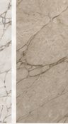 Close-up of taupe quartzite with fine directional veining